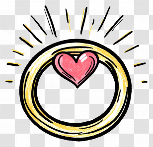 Wedding Ring - Heart Ring With Love Symbol Transparent PNG