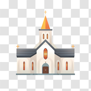 Church - Beautiful Church Building Illustration Transparent PNG