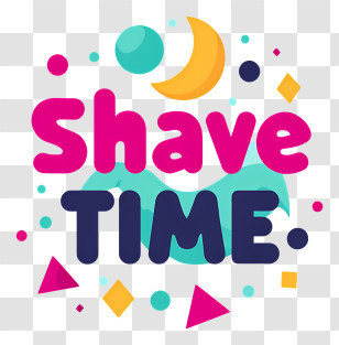 Shave Time - Shave Time Playful Lettering Transparent PNG