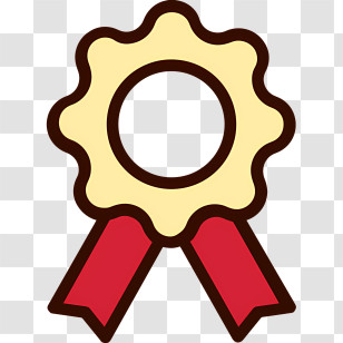 Education Elements - Gold Medal With Red Ribbon Transparent PNG