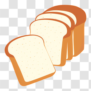 Food - Sliced White Bread Illustration Transparent PNG