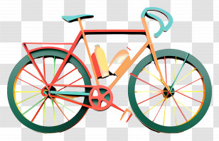 World Bicycle Day - Colorful Bicycle Illustration Transparent PNG