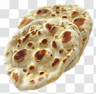 Naan Bread - Flat Naan Bread Pieces Transparent PNG