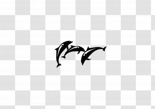 Black And White Dolphin Clip Art - Bird Transparent PNG