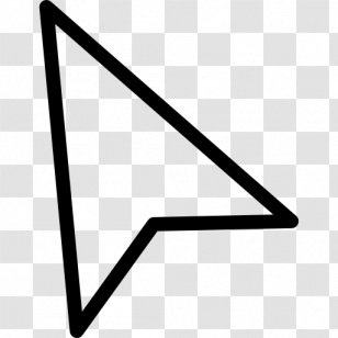 Computer Mouse Pointer Icon Arrow - Black And White - Cursor Transparent PNG