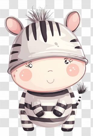 Cute Cartoon Zebra - Cute Zebra Toy With Stripes Transparent PNG