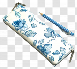 Pencil Pouch - Elegant Floral Pencil Case Transparent PNG