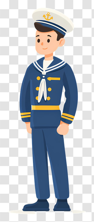 Seafarer Uniform - Sailor In Navy Uniform Transparent PNG