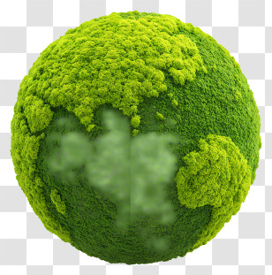 Mossy Planet Earth - Green Earth With Lush Vegetation Transparent PNG