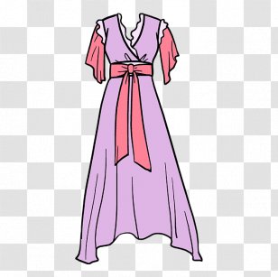 Gown Dress Drawing Pattern Clothing - Purple - Sketch Vector Transparent PNG