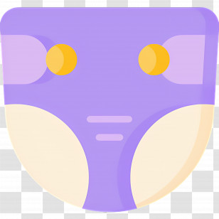 Diaper - Purple Baby Diaper Illustration Transparent PNG