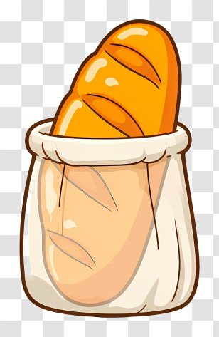 Bread In Plastic Bag - Loaf Of Bread In Bag Illustration Transparent PNG