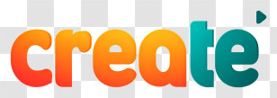 Create Logo - Create Wordmark In Orange-teal Transparent PNG