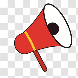 Red Megaphone - Minimalistic Red Megaphone Drawing Transparent PNG
