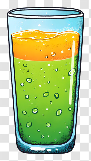Fizzy Drink - Colorful Fizzy Drink In Glass Transparent PNG
