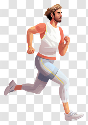 Running - Man Running In Sportswear Transparent PNG