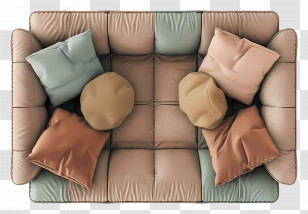 Sofa Top View - Cushions On Sofa Transparent PNG