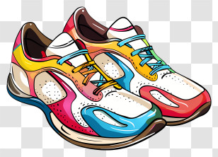 Cycling Shoes - Colorful Sneakers For Urban Style Transparent PNG