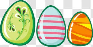Egg - Colorful Decorative Easter Eggs Transparent PNG