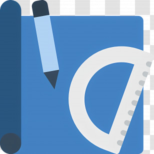 Construction Drawing - Blueprint With Pencil And Protractor Transparent PNG