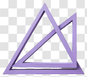 Wooden Art - Optical Illusion: Impossible Purple Triangle Transparent PNG
