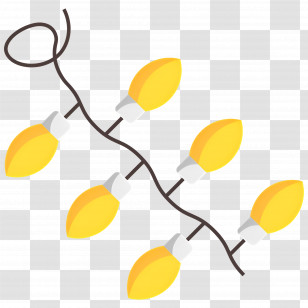String Lights - Yellow String Lights For Festive Decoration Transparent PNG