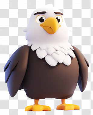 Bald Eagle - Cartoon Eagle With White Head Transparent PNG