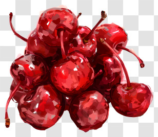 Maraschino Cherries - Bunch Of Red Juicy Cherries Transparent PNG