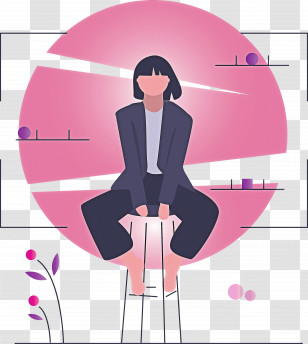 Modern Girl Transparent PNG