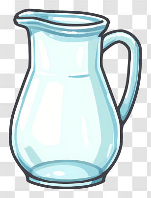Glass Water Pitcher - Blue Glass Pitcher Transparent PNG