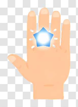 Icon - Hand With Glowing Star Transparent PNG