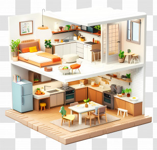 Apartment - Small Cute Doodle House Transparent PNG