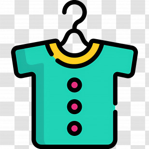 Hanging Cloth - Green Shirt On Hanger Transparent PNG