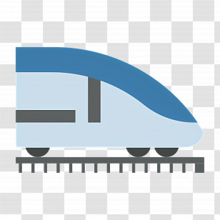 Bullet Train - Modern High-Speed Train On Tracks Transparent PNG