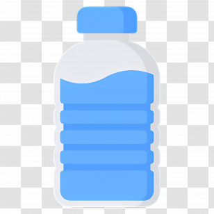Mineral Water - Blue Plastic Water Bottle Illustration Transparent PNG