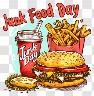 National Junk Food Day - Junk Food Day Transparent PNG