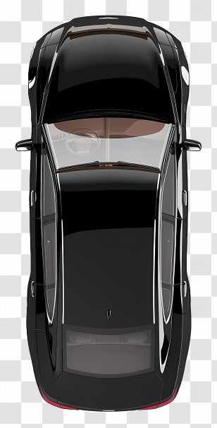 Architectural Car Top View - Black Car Top View Transparent PNG