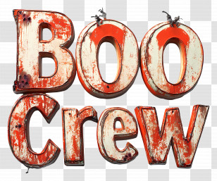 Boo Crew - Boo Crew Halloween Text Art Transparent PNG