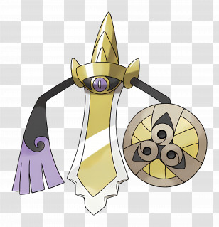 Aegislash - Mystical Sword And Shield With Eye Transparent PNG