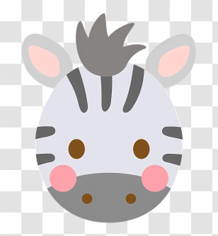 Icon - Cute Zebra Cartoon Transparent PNG