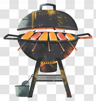 Barbecue - Outdoor Barbecue Grill With Food Transparent PNG