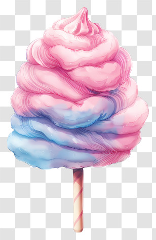 Cotton Candy - Colorful Cotton Candy Transparent PNG