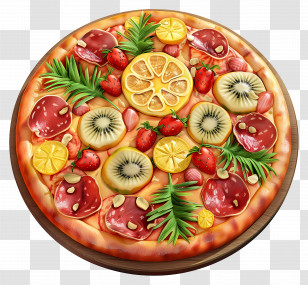 Hawaiian Pizza - Creative Pizza With Fruit Toppings Transparent PNG