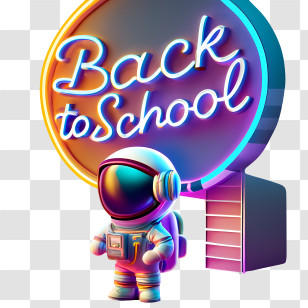 Back To School - Back To School Text With Astronaut Transparent PNG