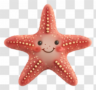 Cute Starfish - Cute Smiling Starfish Illustration Transparent PNG