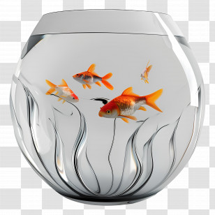 Fish Bowl - Goldfish In A Fishbowl Transparent PNG