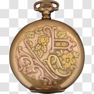Pocket Watch Dueber-Hampden Company Clock - Flower Transparent PNG