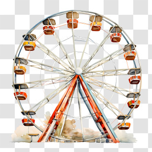 Ferris Wheel Day - Ferris Wheel At The Carnival Transparent PNG