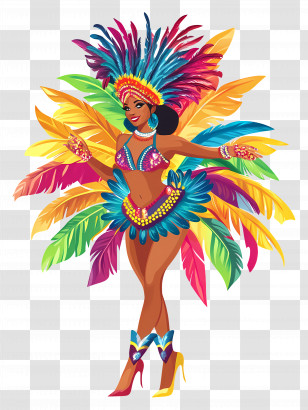 Rio Carnival - Colorful Carnival Dancer Transparent PNG