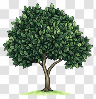 Dense Tree - Green Leafy Tree Illustration Transparent PNG